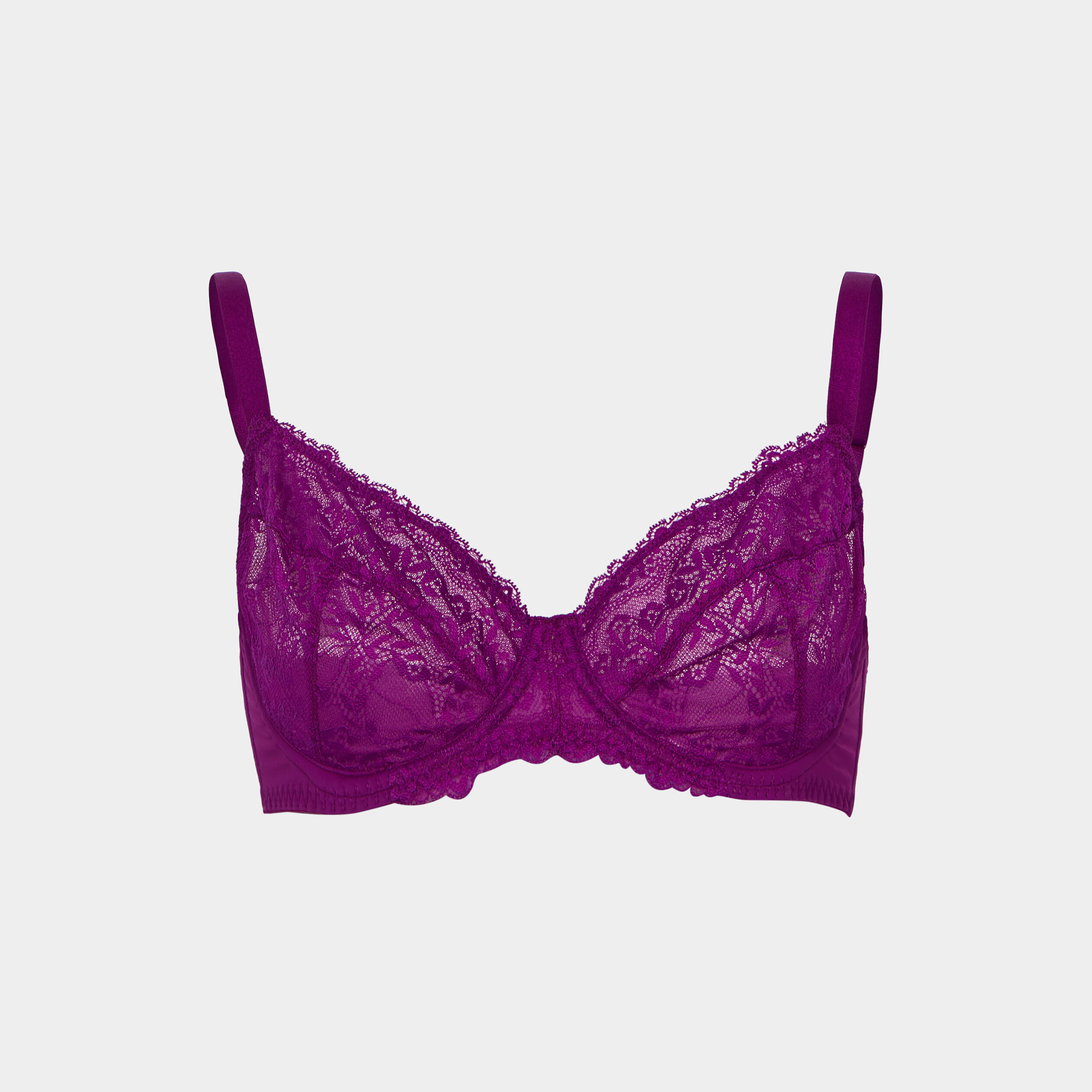 Soutien-gorge emboîtant micro dentelle violet femme | La Halle
