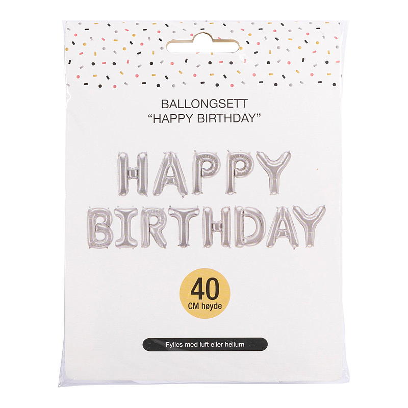 Giform Ballongsett 40 cm Happy birthday