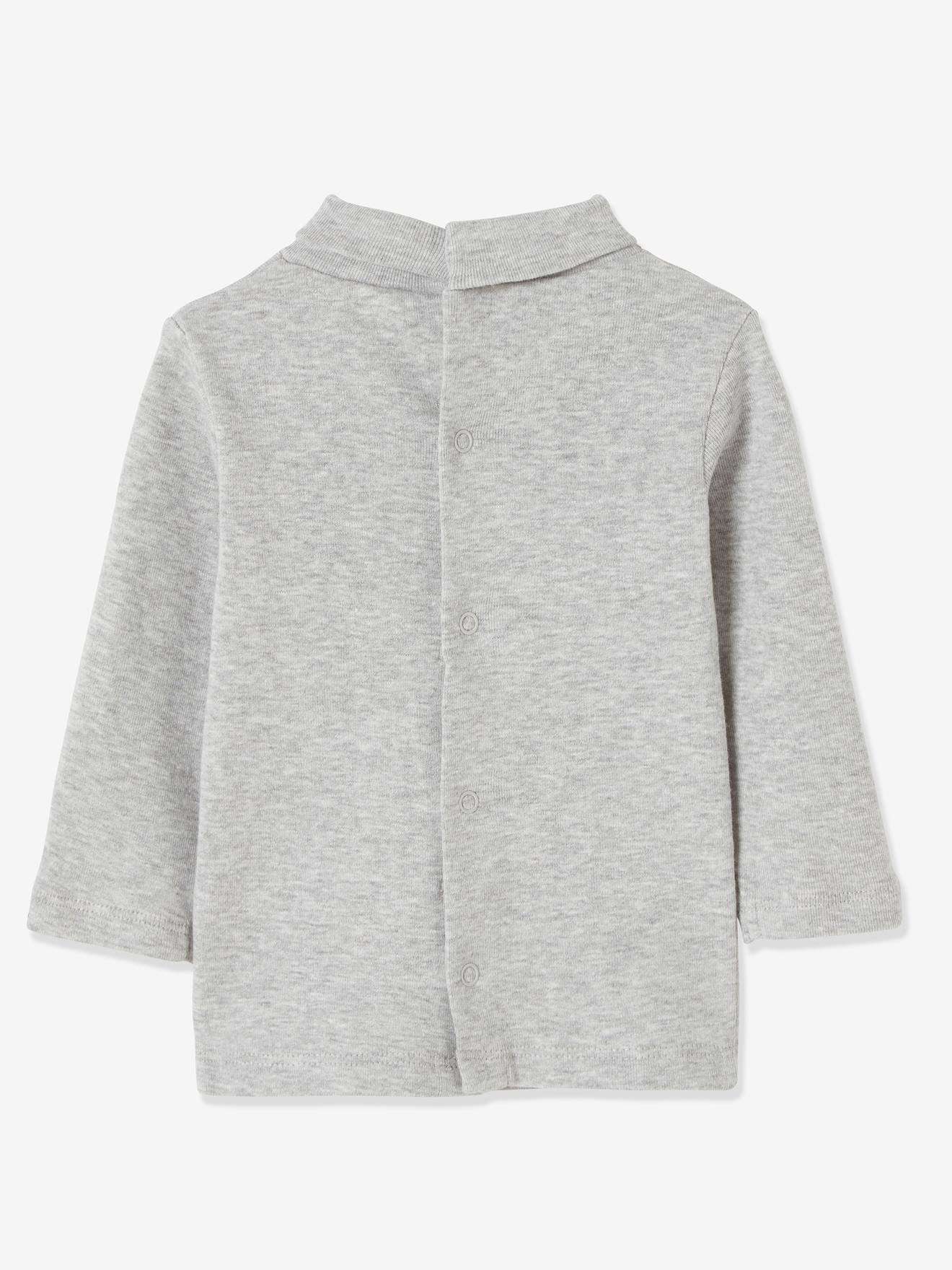 Lot de 2 sous-pulls bébé garçon BASICS gris clair chine