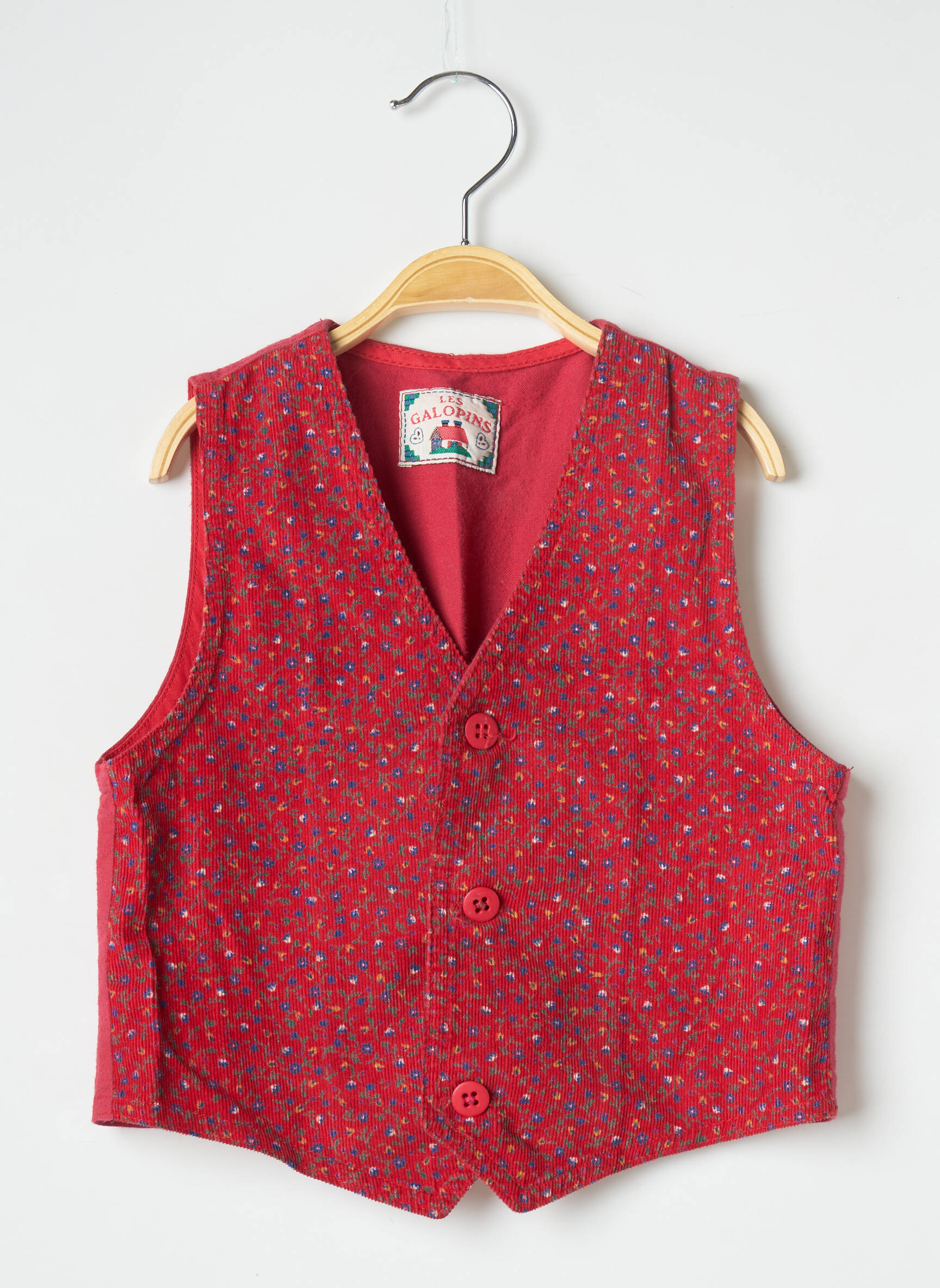 Les Galopins Gilet Fille couleur rouge
