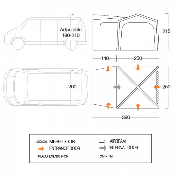Vango - Tailgate AirHub Low - Bus-Vorzelt