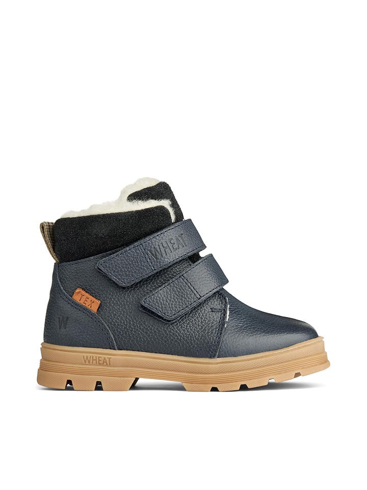 Wheat Leder-Winterboots in Dunkelblau günstig kaufen