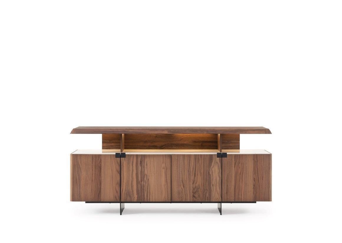 JVmoebel Esszimmer-Set Esszimmer Tisch 4x Stühle Anrichte Spiegel Essgruppe Design, (7-St)