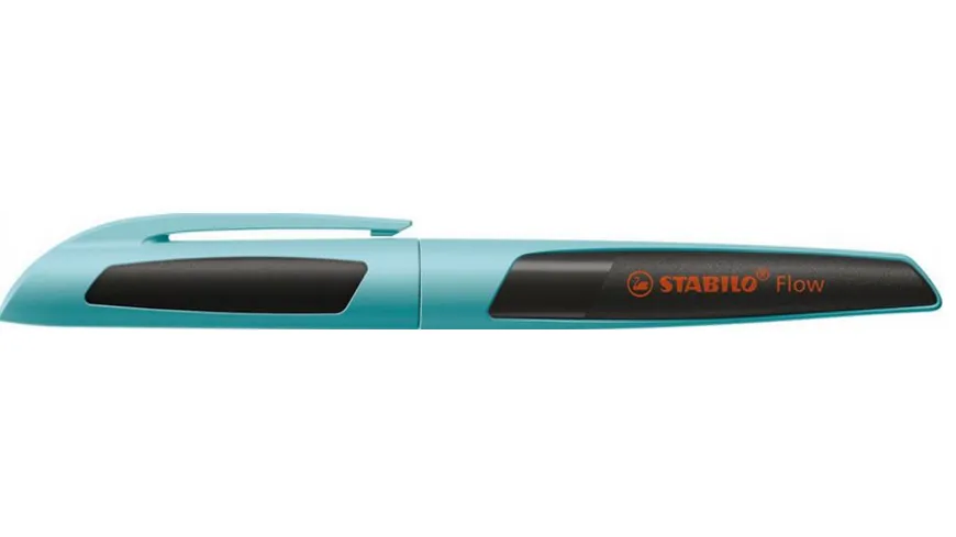 STABILO® Füller - STABILO Flow SPORTY in hellblau/schwarz - Einzelstift - inklusive Patrone