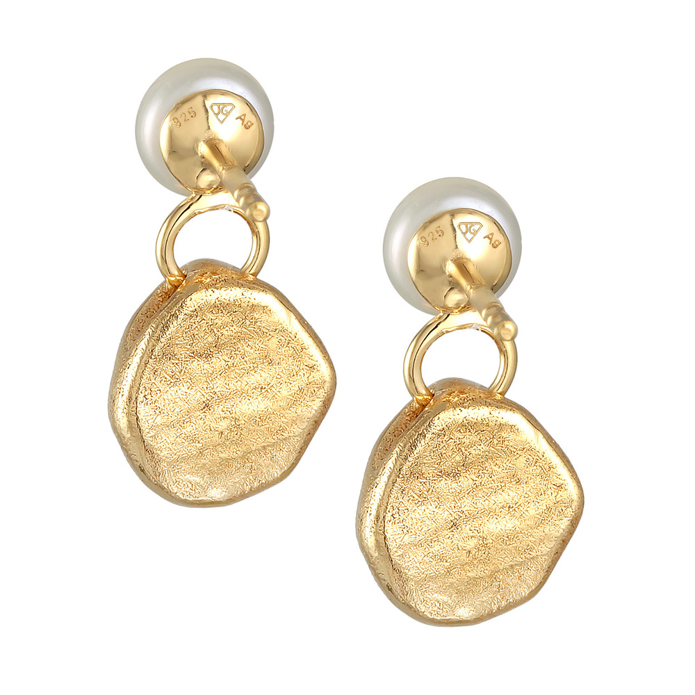 Elli PREMIUM Elli PREMIUM Boucles d'Oreilles Femmes Pendentif d'oreilles Organic Coin avec per Boucles d'oreilles