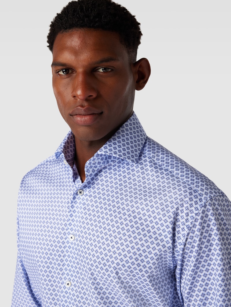Premium Shirt mit Haifischkragen in bleu