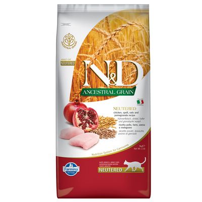 N&D Cat Ancestral Grain Neutered mit Huhn & Granatapfel