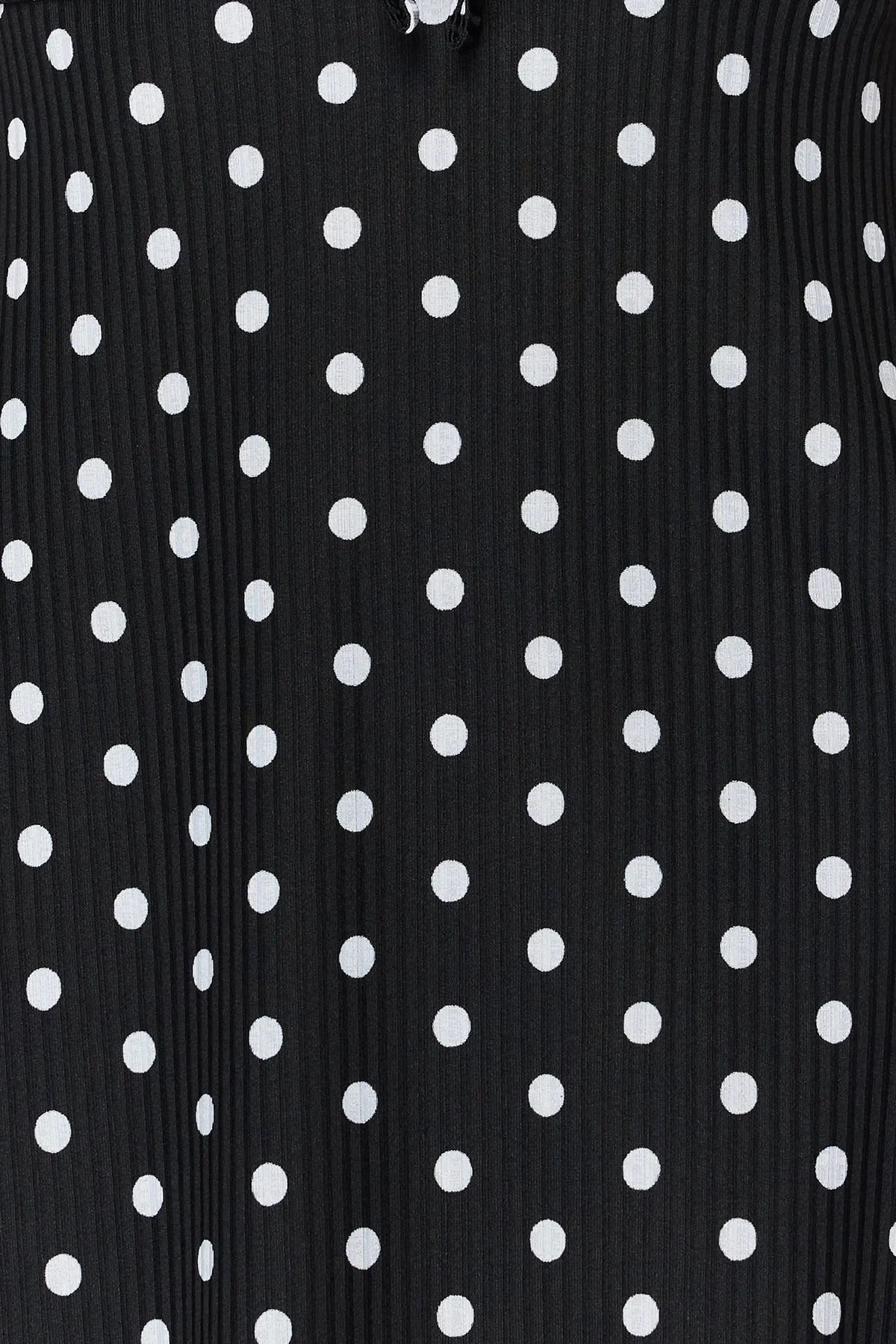Trendyol Collection  Schwarz*001 Mini-Strick-Minikleid mit quadratischem Ausschnitt und Volants in A-Linie TWOSS23EL00348