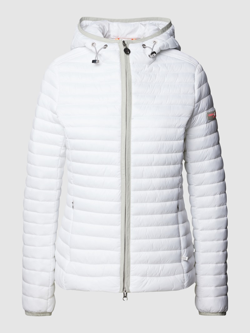 Steppjacke mit Label-Details in weiß