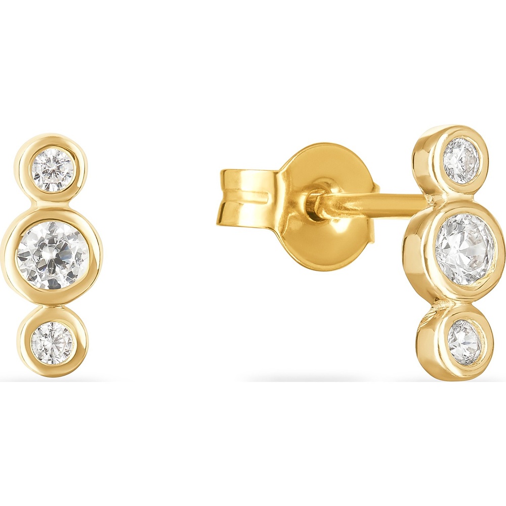 FAVS Boucles d'oreilles à fermoir à poussette 375 Or jaune Boucles d'oreilles