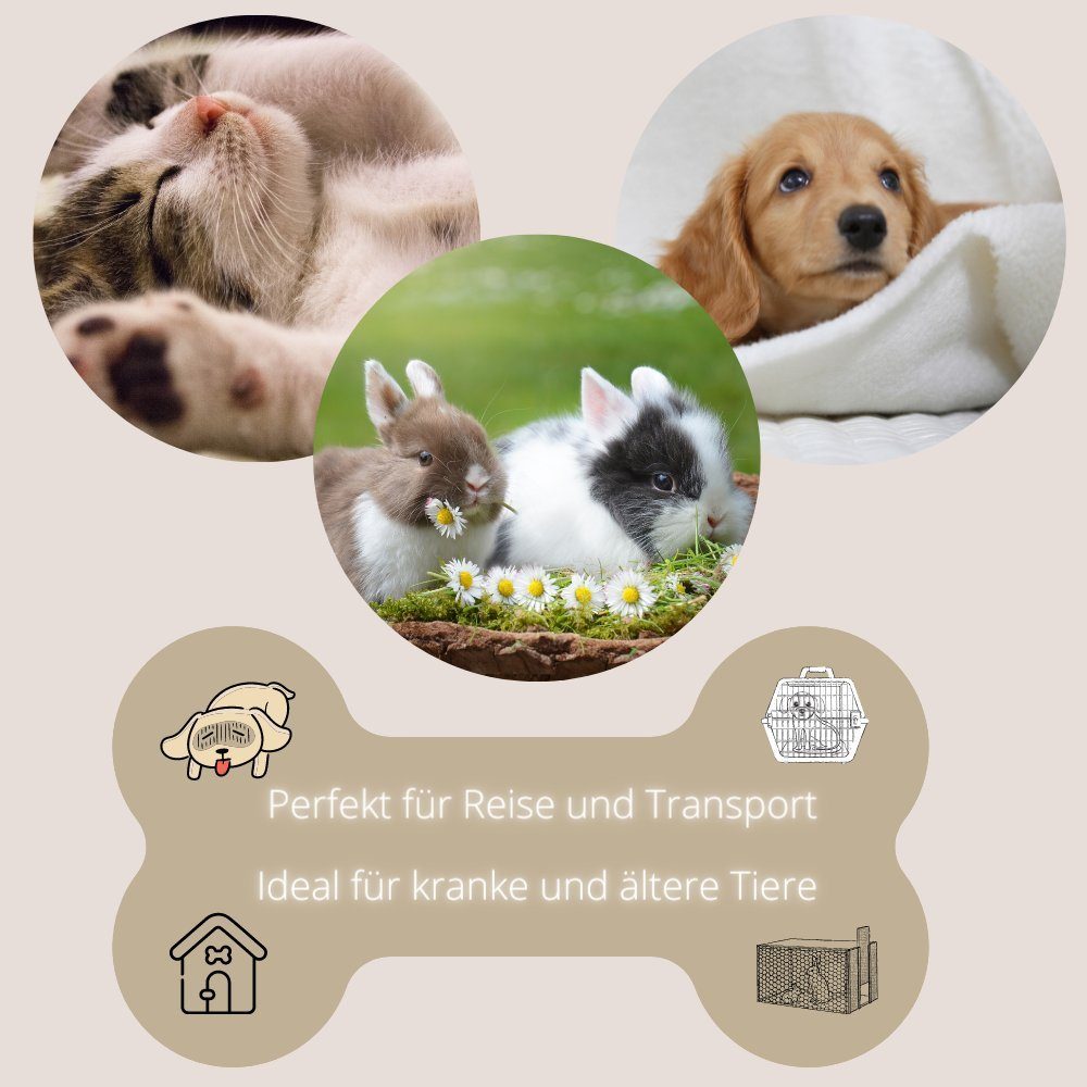 Angel's Pride Tierdecke Wärmedecke für Katzen und Hunde Selbstheizend Größe: 64x49cm, Fleece, isolierend, speichert wärme