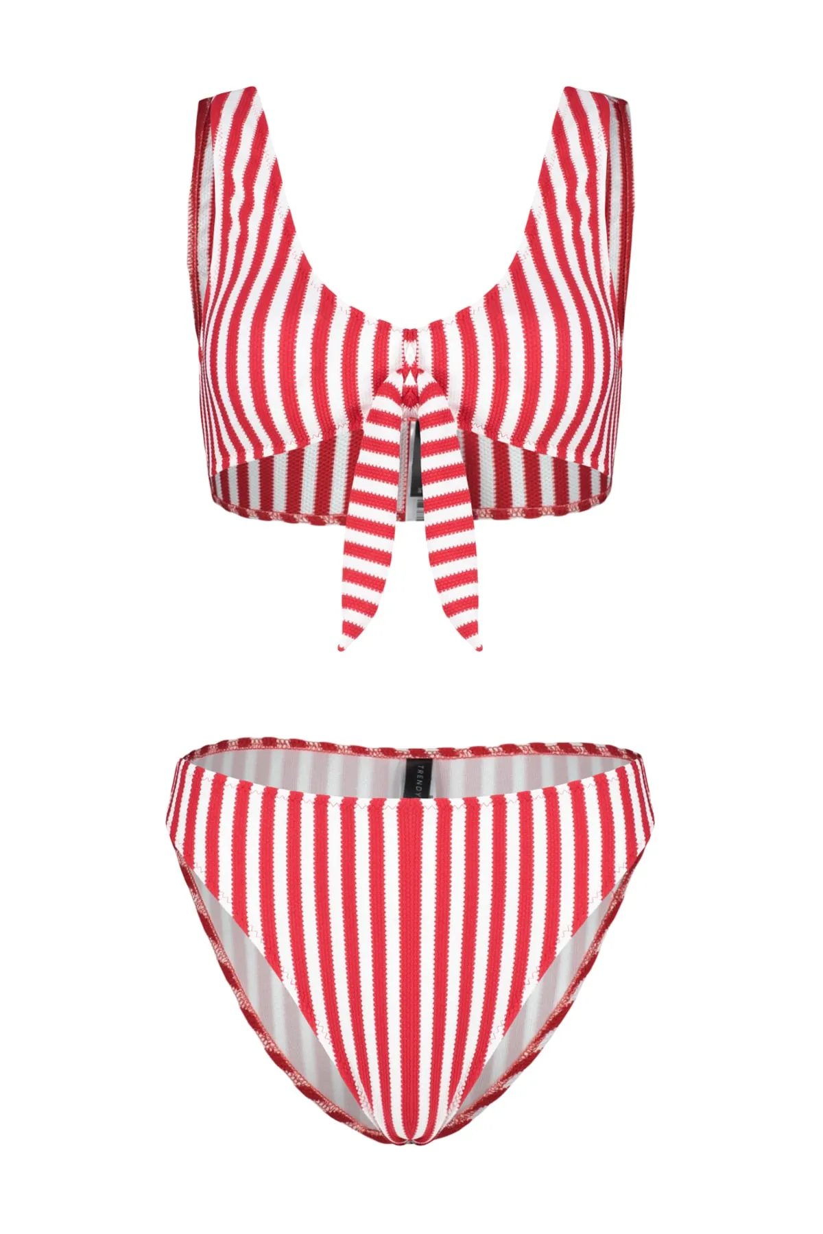 Trendyol Collection  Bikini-Set - Rot - Gestreift