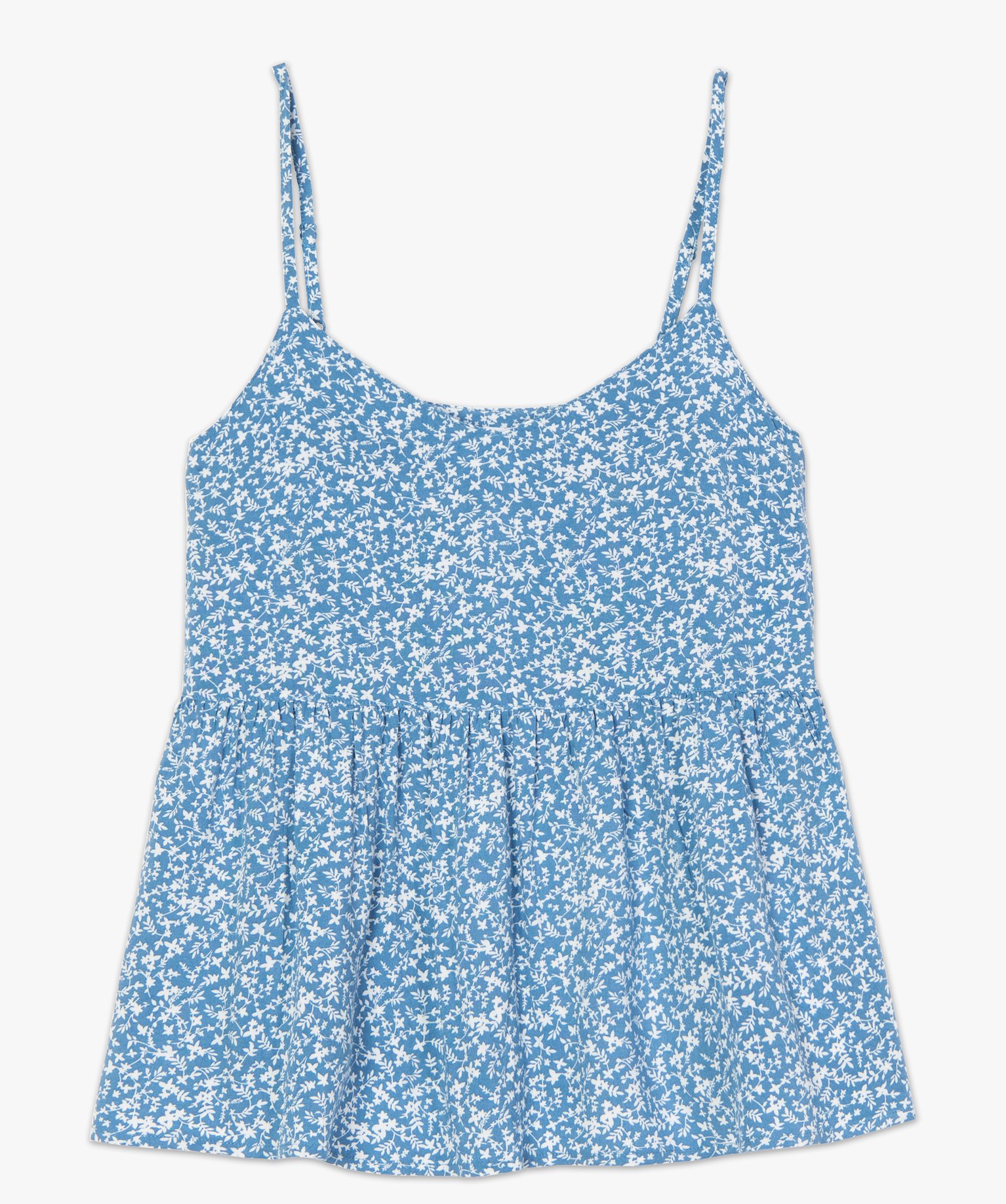 Blouse femme imprimée à fines bretelles imprime | GEMO