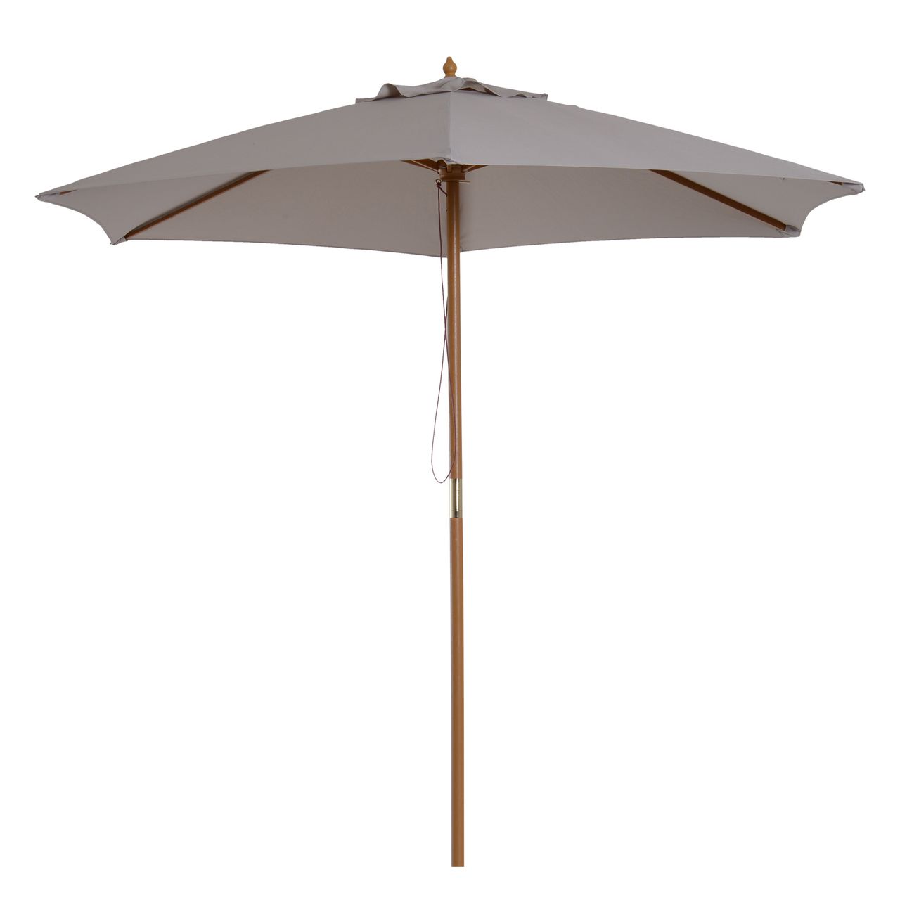 Outsunny Sonnenschirm Gartenschirm 3-stufig Bambus 180/ Polyester Grau