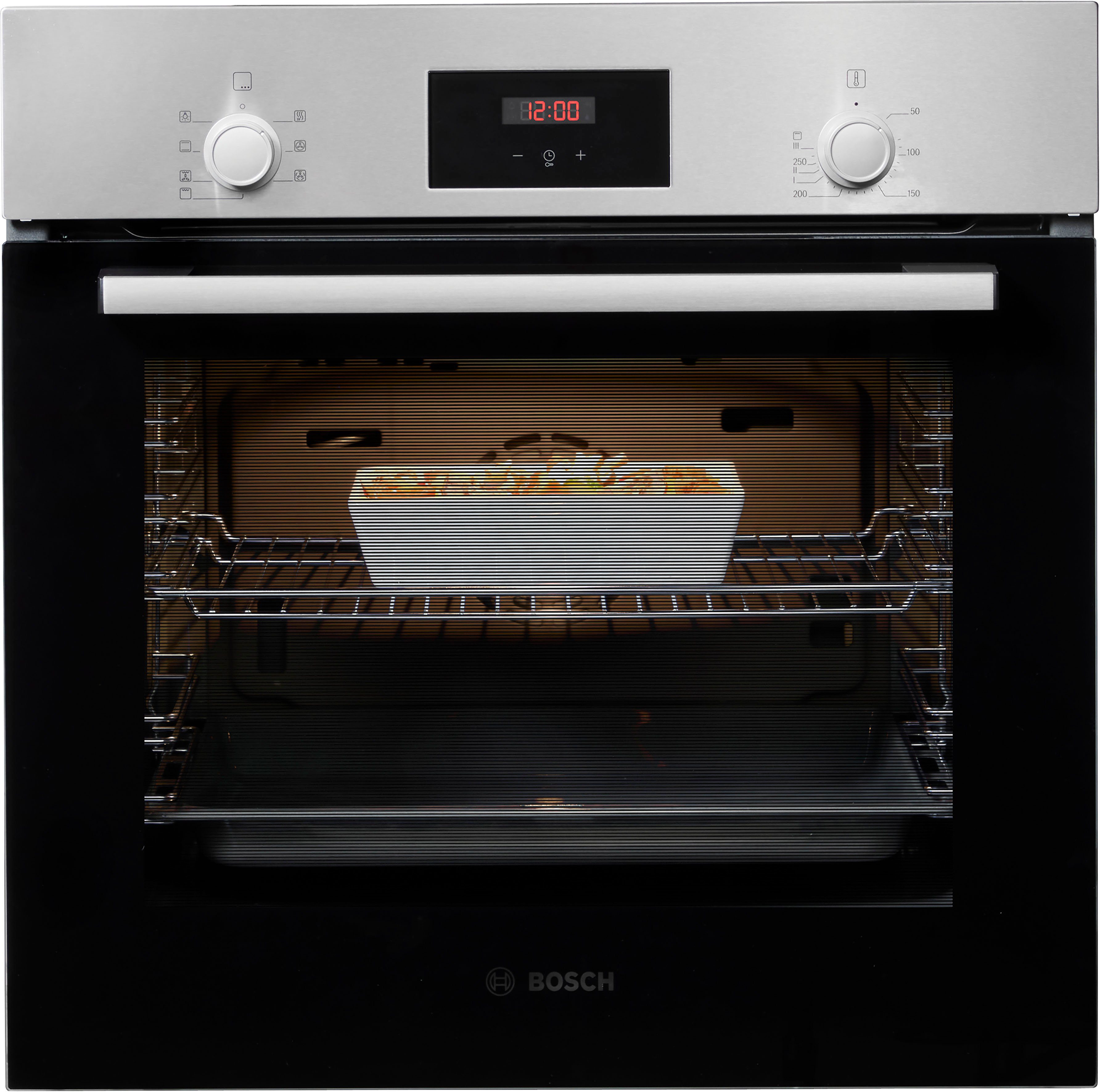 BOSCH Einbaubackofen Serie 2 HBF133BR0, mit Teleskopauszug nachrüstbar, ecoClean Direct