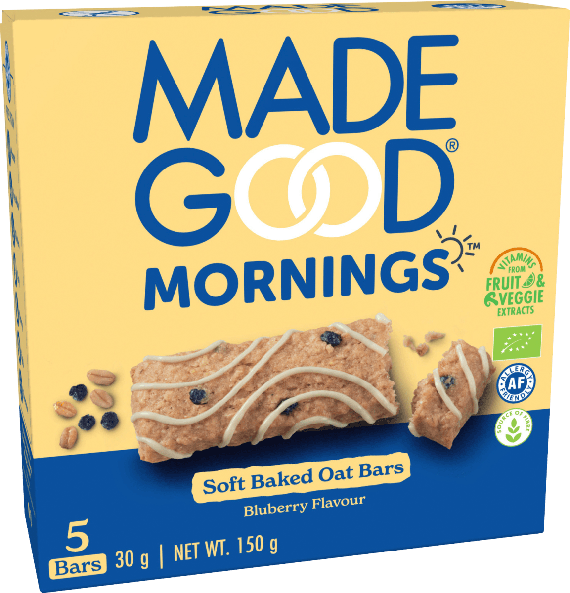 Müsliriegel, Blueberry Flavour, Soft Baked Oat Bars (5 Stück), 150 g