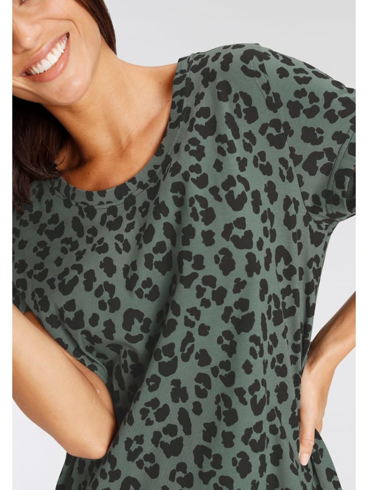 VIVANCE DREAMS Sleepshirt in ecru-schwarz-gemustert günstig kaufen
