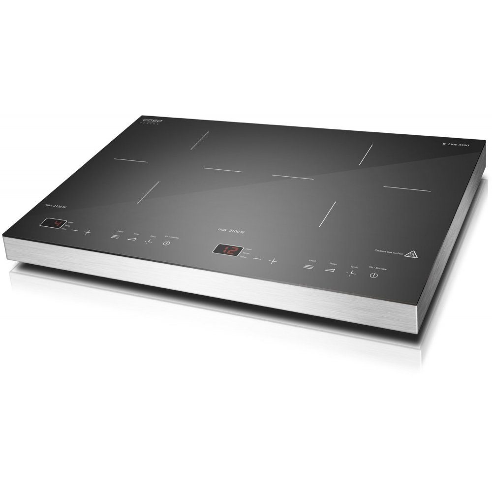 Caso Doppel-Induktionskochplatte S-Line 3500 - Doppelkochplatte - edelstahl
