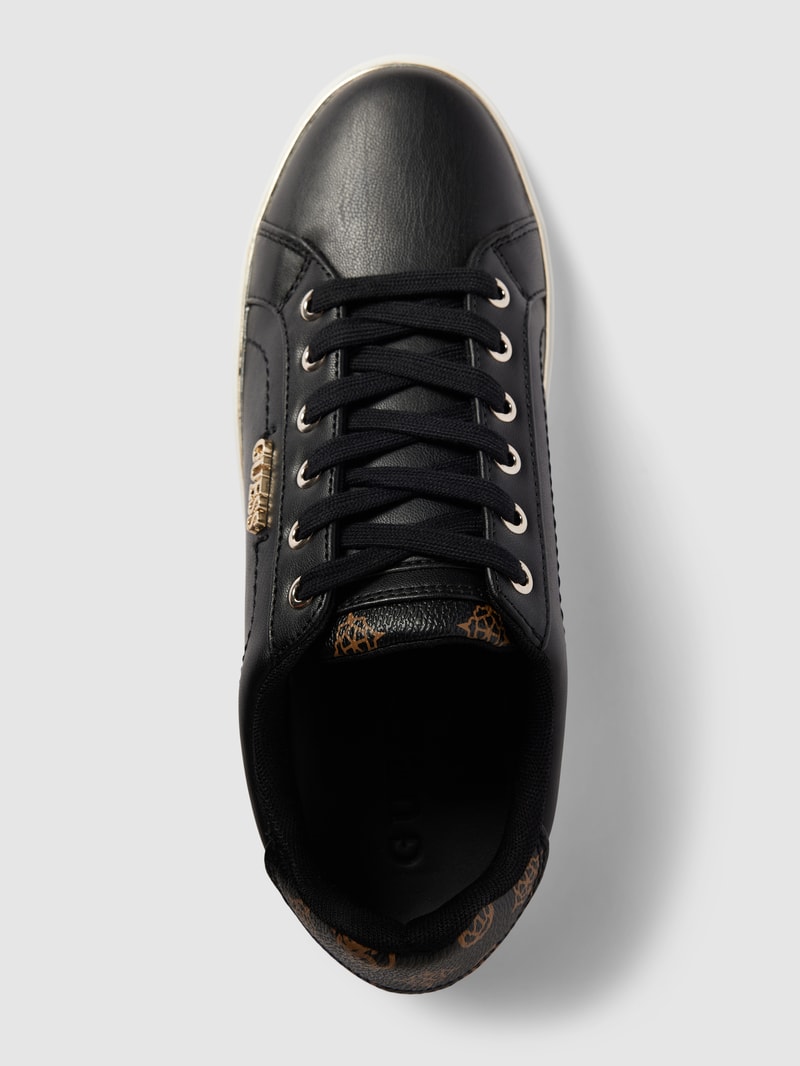Sneaker mit Label-Print Modell 'Beckie' in schwarz