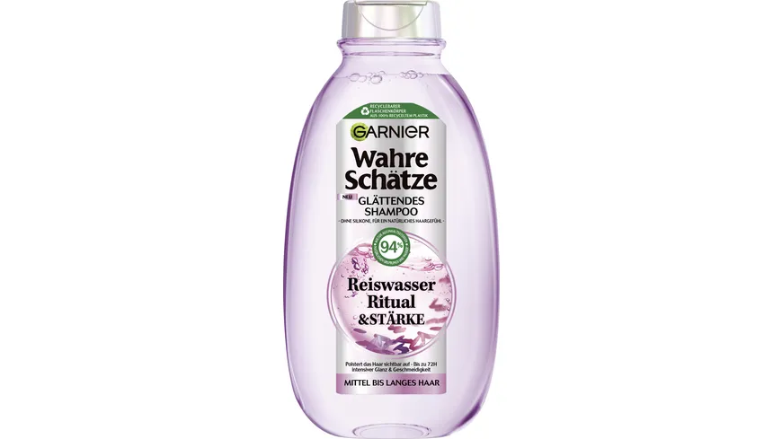 Garnier Wahre Schätze Glättendes Shampoo Reiswasser Ritual & Stärke 300 ml