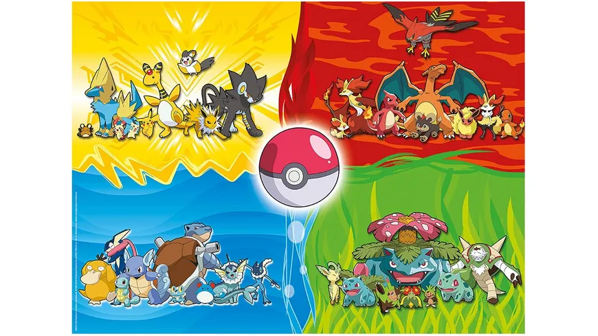 Ravensburger Puzzle - Pokémon Typen, 150 Teile XXL
