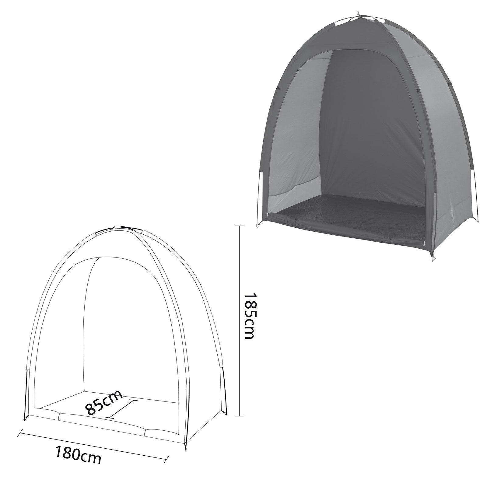 Bo-Camp Gerätezelt Fahrradzelt Fahrrad Garage Beistell, Geräte Lager Zelt Umkleide Pavillon