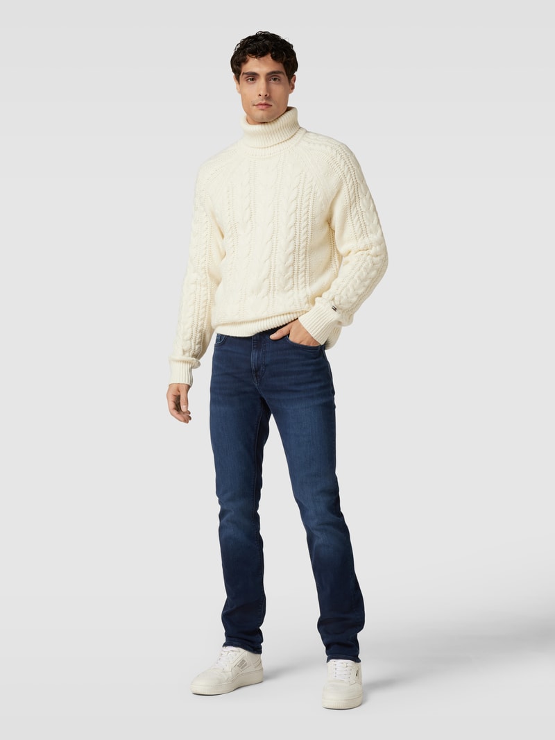 Slim Fit Jeans im 5-Pocket-Design Modell 'IOWA' in dunkelblau