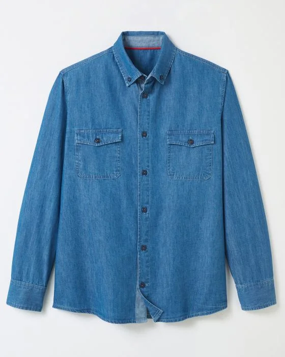 Chemise manches longues denim