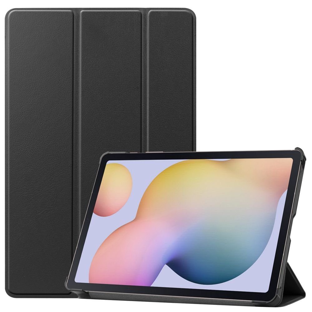 Wigento Tablet-Hülle Für Samsung Galaxy Tab S8 Plus / S7 FE / S7 Plus Premium Smartcover Schwarz Tablet Tasche Etuis Hülle