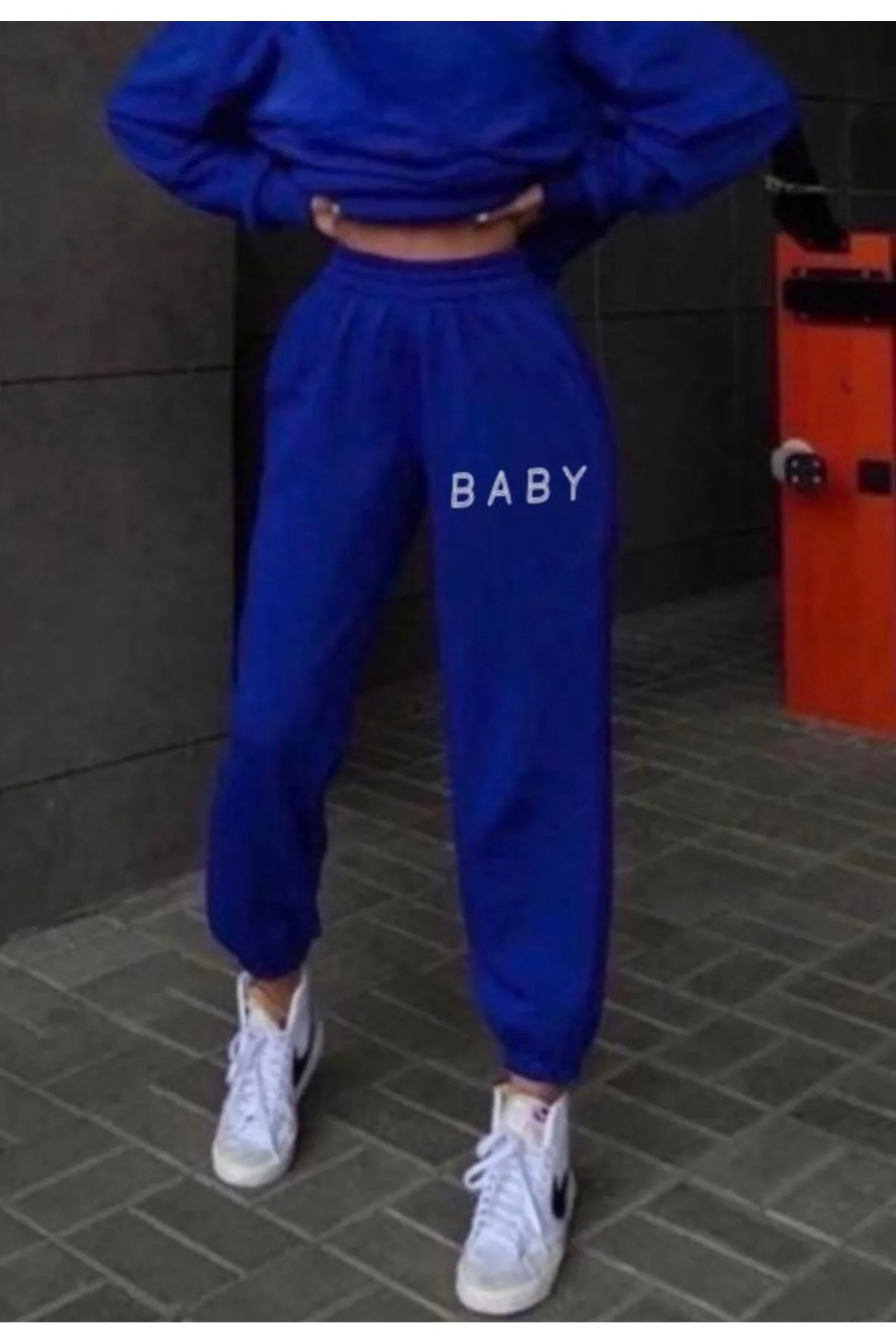 My Blog  Saks Blue Baby bedruckte Jogginghose für Damen