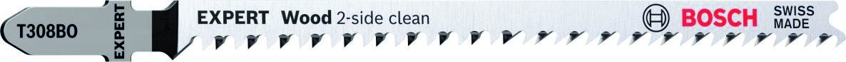 Bosch Blauw Accessoires 2608900555 Expert âWood 2-side cleanâ T 308 BO decoupeerzaagblad 5-delig