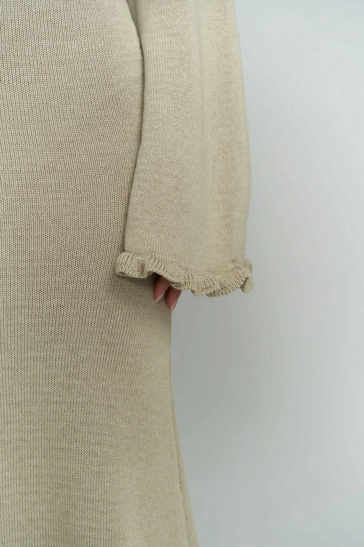 BOHEMAİ  Angela Rückenfreies Stone-Strickkleid