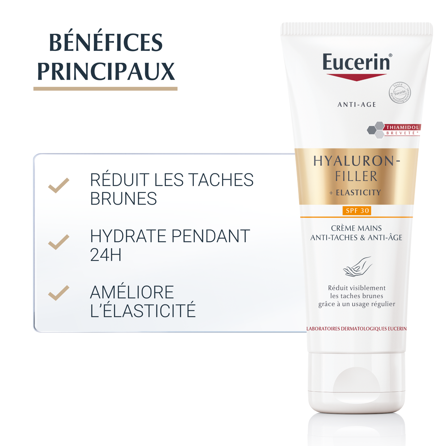 Eucerin Hyaluron-Filler Elasticity Crème Mains Anti-Taches & Anti-Age SPF30 - 75 ml