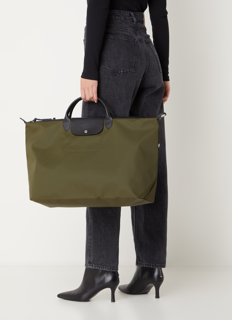 Geantă de voiaj Longchamp Le Pliage Energy cu detalii din piele.