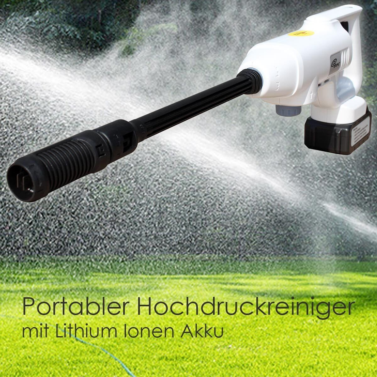 @tec Akku-Hochdruckreiniger 74 Wh, 4000 mA, max. 22 bar, mit Zusatzakku, Ladegerät, mobiler Druckreiniger