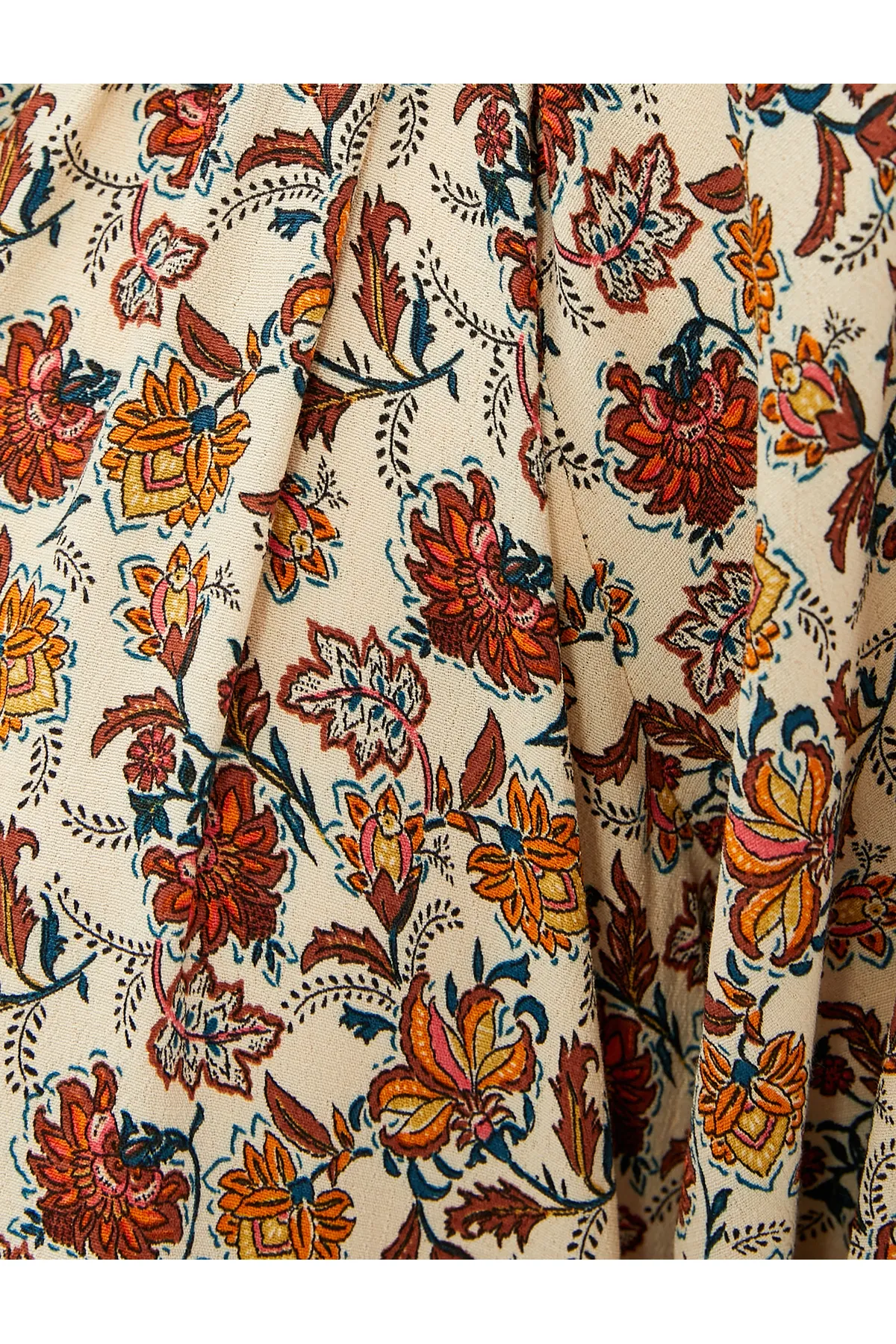 Koton  Midi-langes Blumenkleid mit prächtigem Kragen
