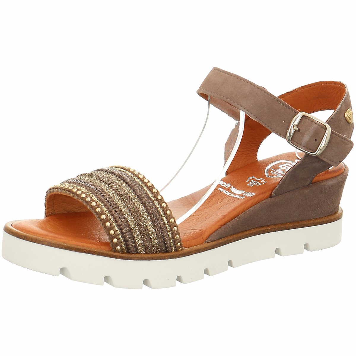 BLACK COLOUR Keilsandalen beige Sandalen glatter Boden bis 50