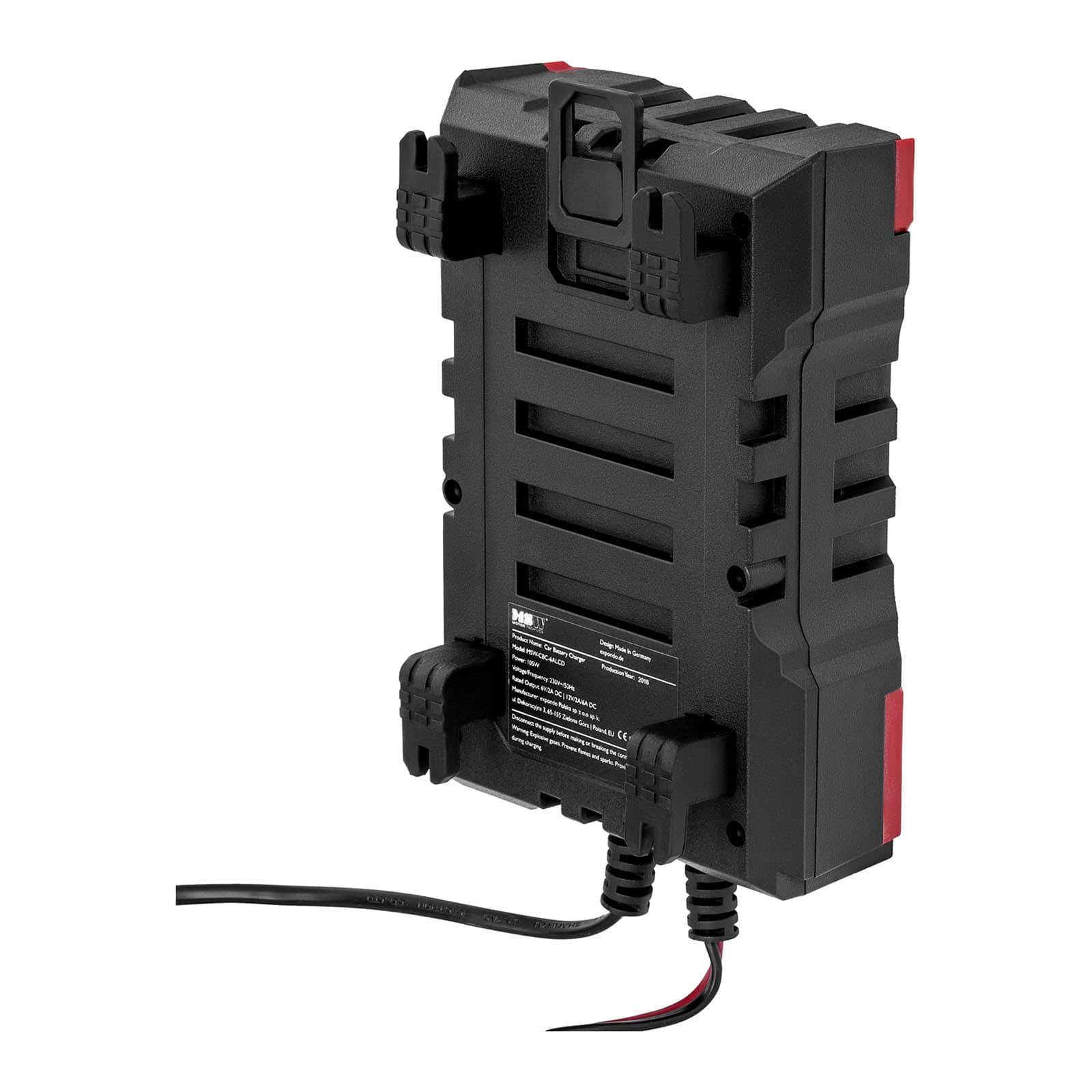 MSW Auto Ladegerät Batterieladegerät Pkw Kfz LCD Schnellladen 6V/2A 12V/6A Autobatterie-Ladegerät