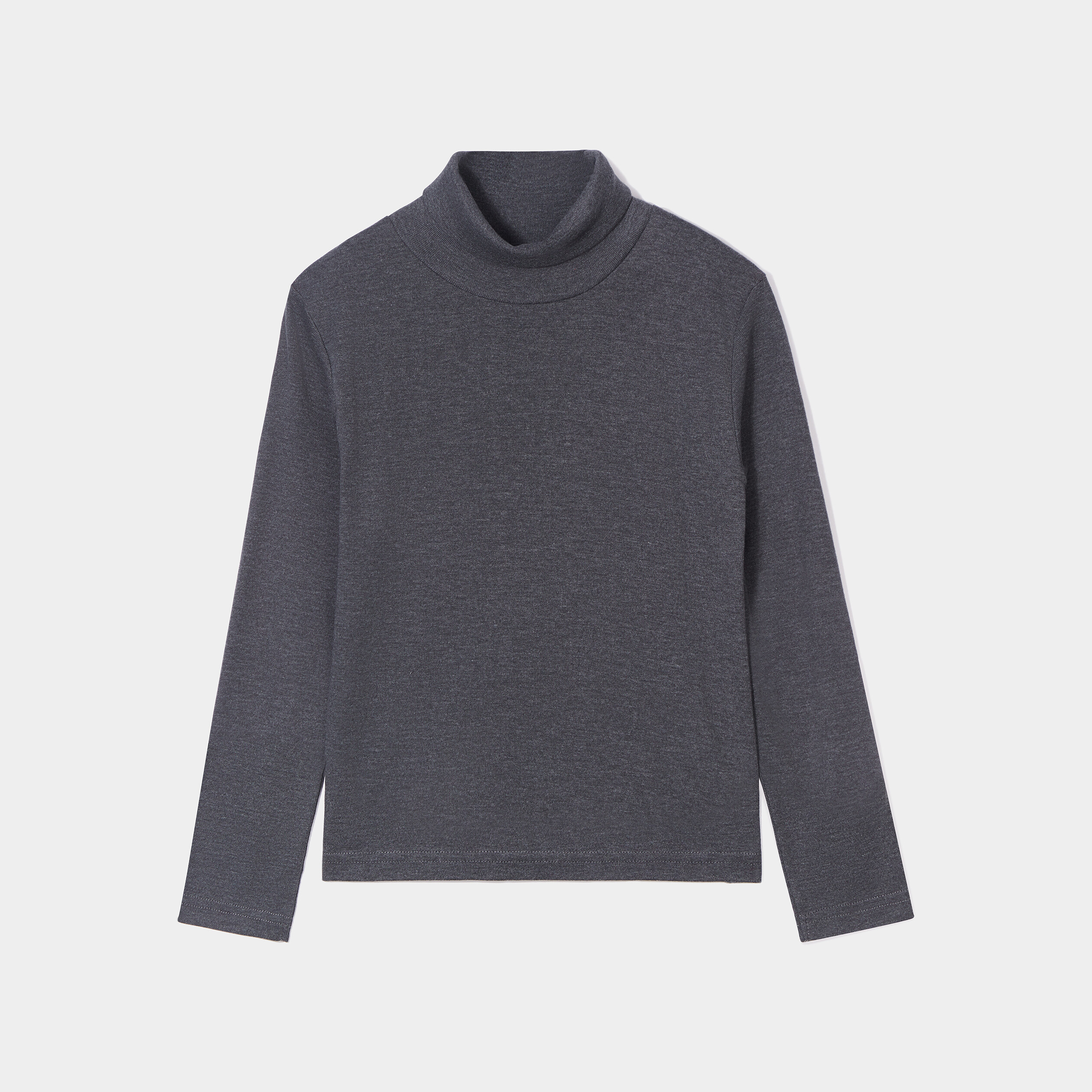 T-shirt col roulé manches longues gris foncé garçon | La Halle