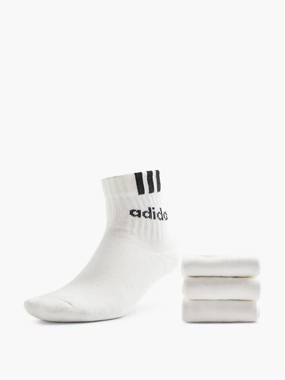 adidas 3 Streifen Linear 3er Pack Crew Socken