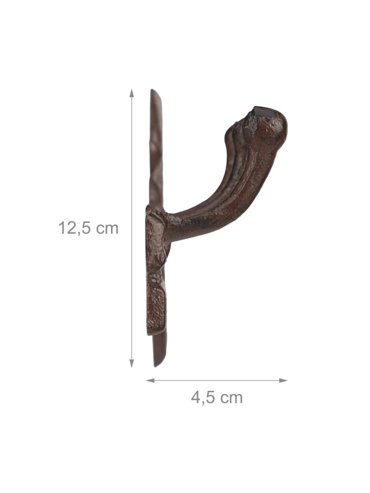 relaxdays Schlüsselbrett in Braun - (B)33 x (H)12,5 x (T)4,5 cm günstig kaufen onesize