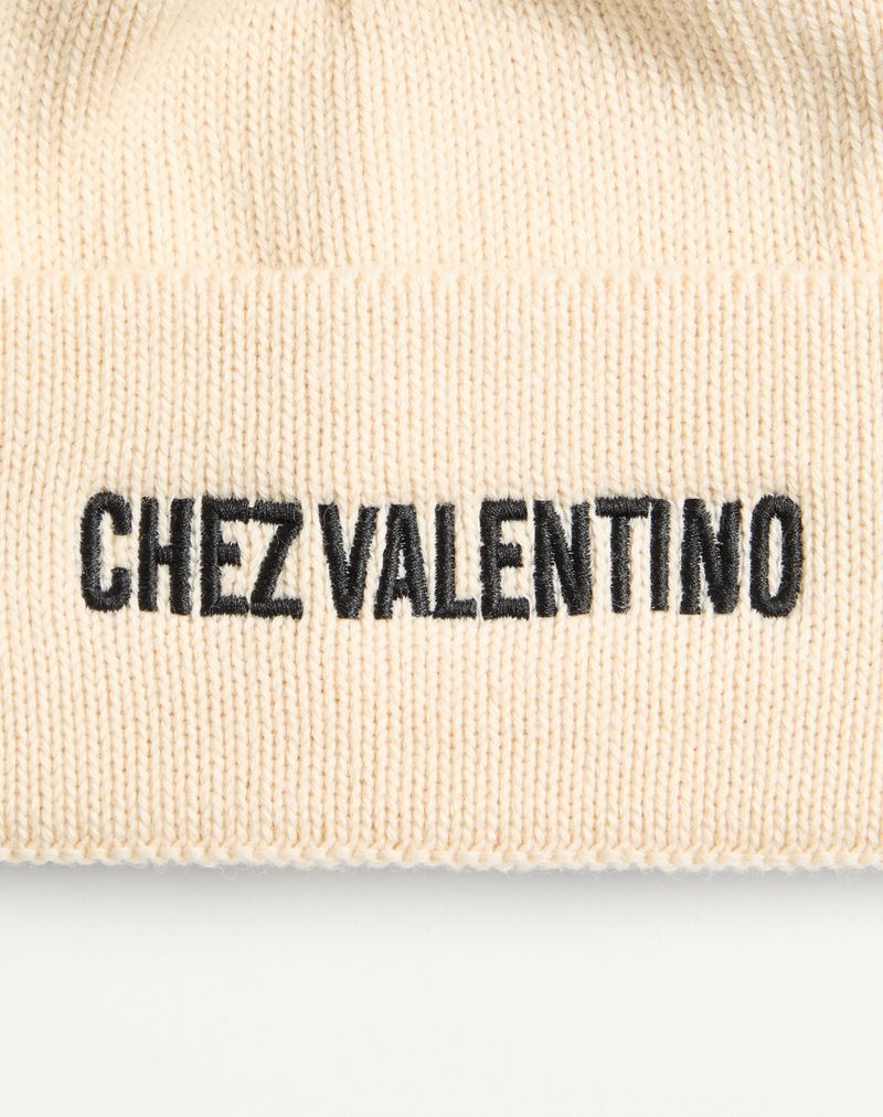 Gorro tricotado em lã da Chez Valentino
