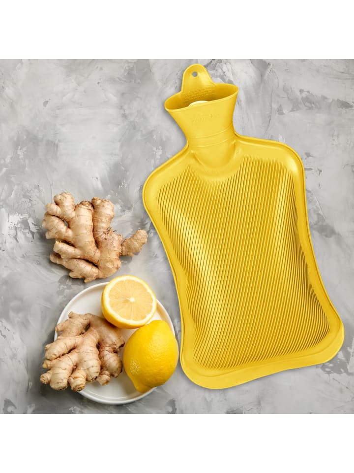 relaxdays Wärmflasche in Gelb - 2 Liter günstig kaufen onesize