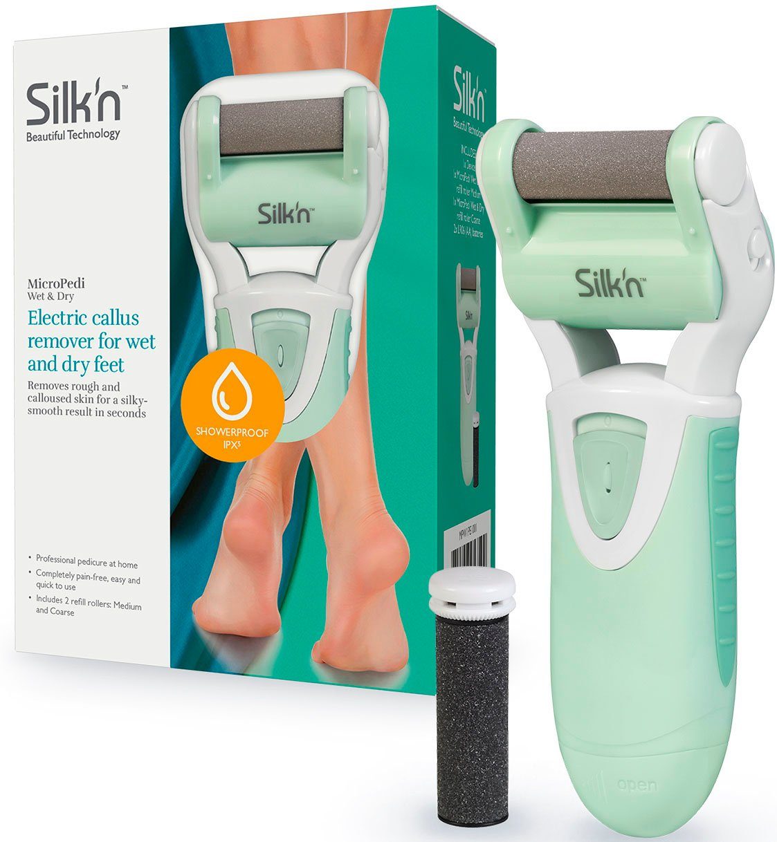 Silk'n Elektrischer Hornhautentferner Silk'n Micro Pedi, Wet&Dry