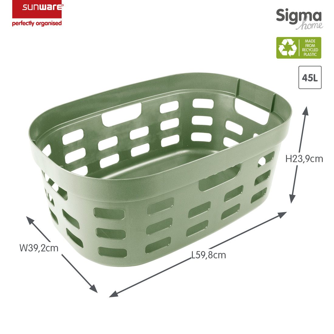 Sunware Sigma home 45 Liter 4er-Set Wäschekörbe
