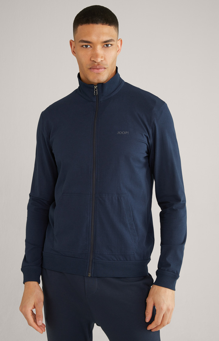 Loungewear Sweatjacke in Dunkelblau