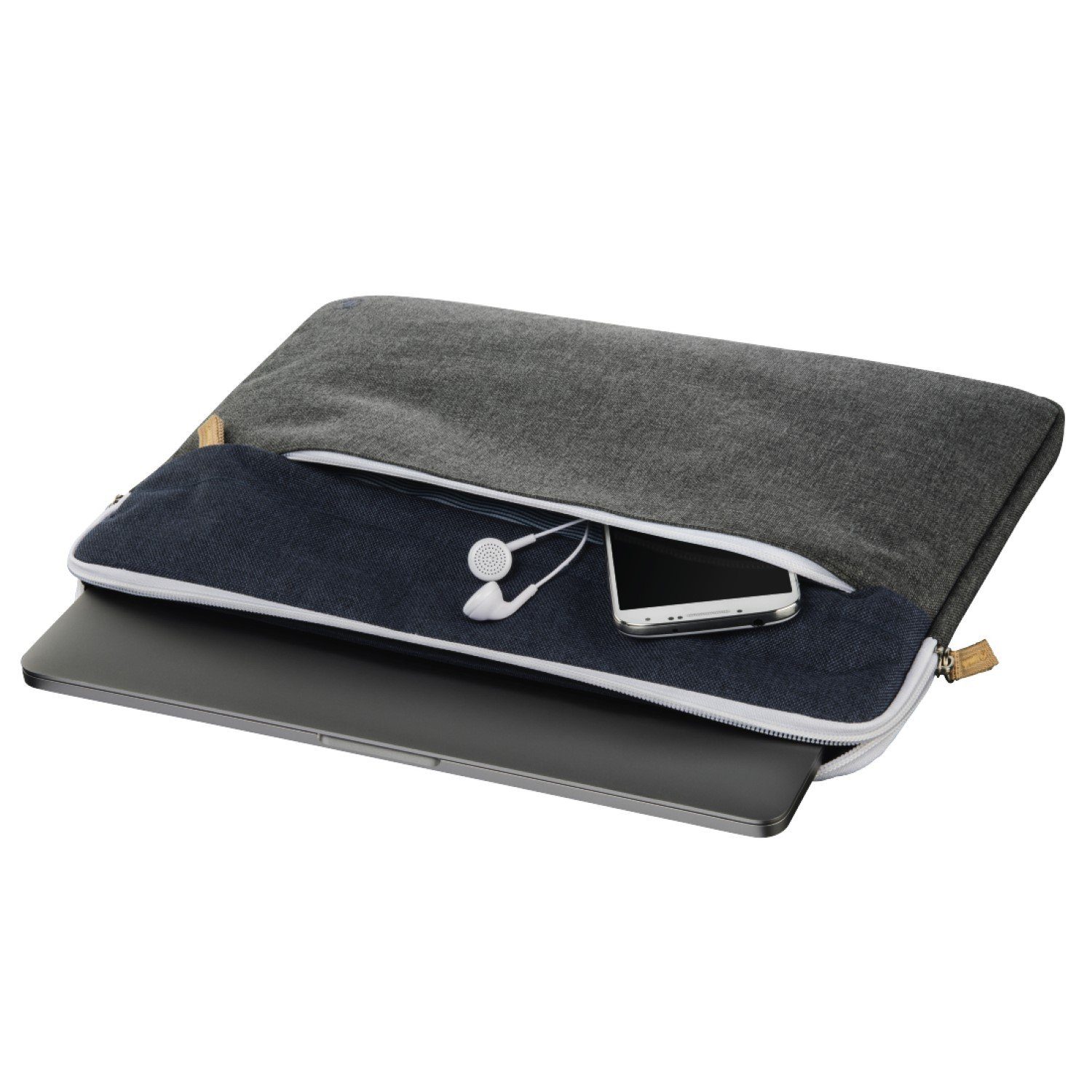 Hama Laptoptasche Notebook-Sleeve Florenz Laptop-Tasche Case Blau, Business Hülle Schultergurt Notebook-Fach 13