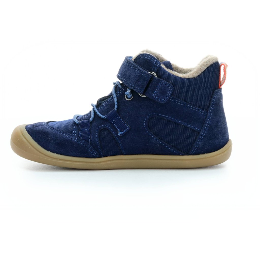 Koel4kids Beau Wool blue Winter-Barfuß-Stiefeletten