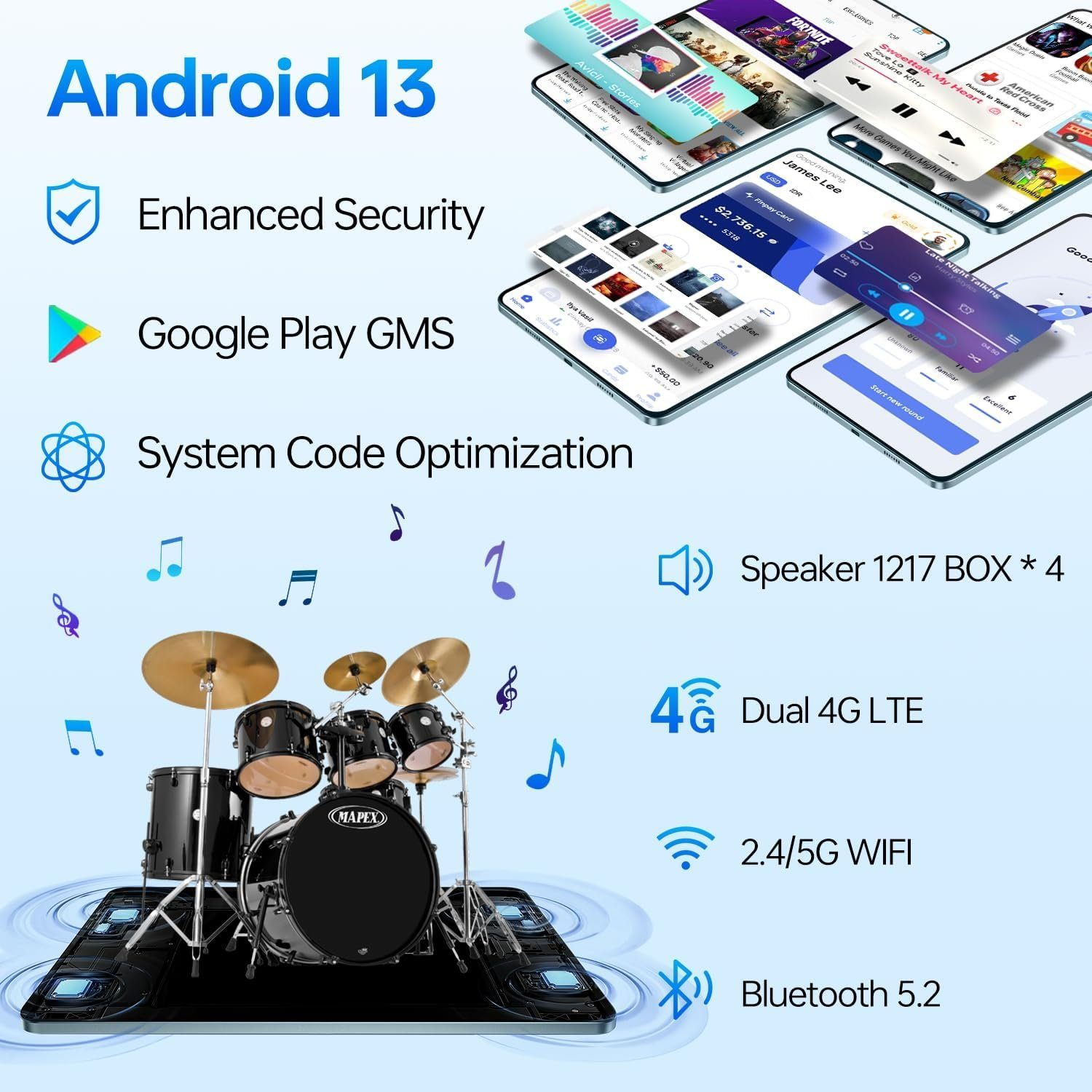 OUKITEL 32(12+20)GB RAM (2TB TF) MTK G99 Octa-Core Tablet (12