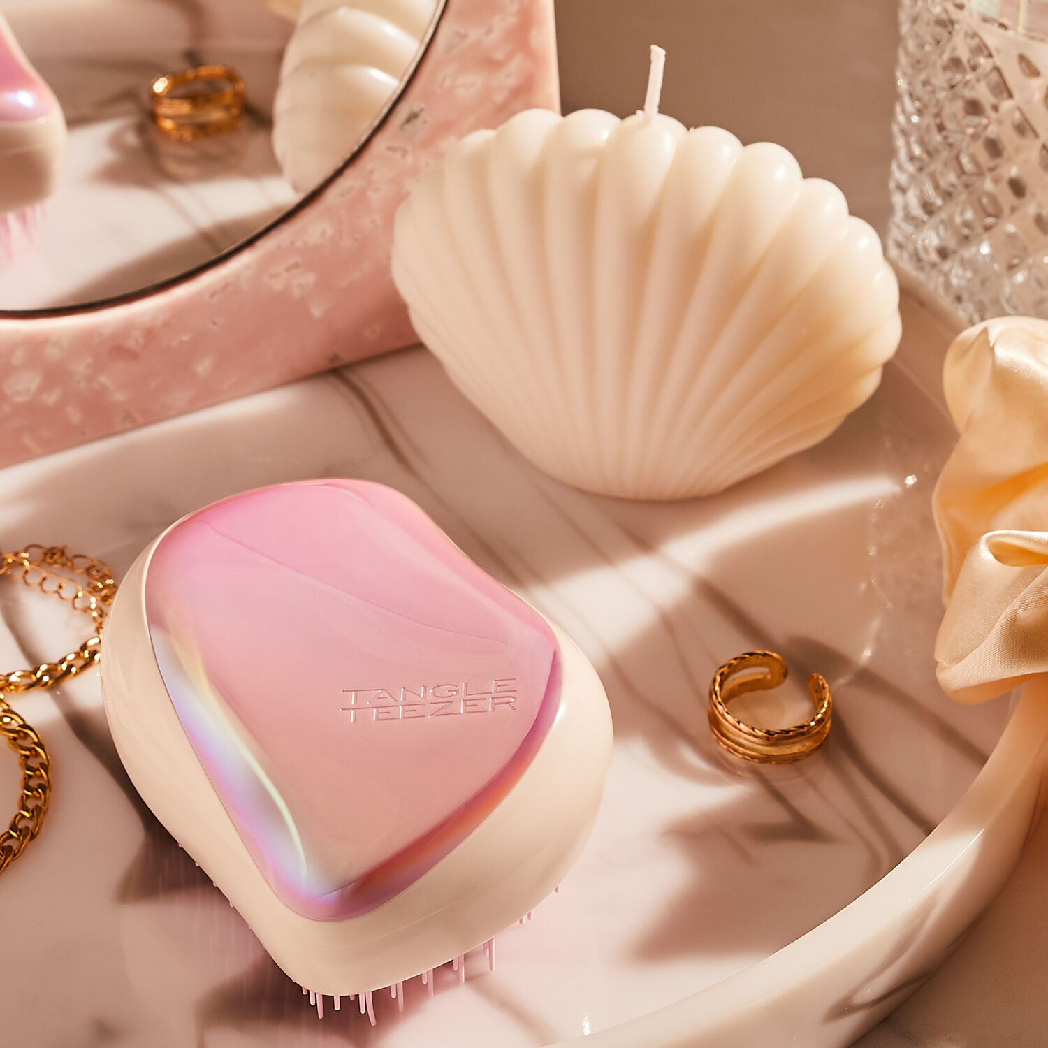 Tangle Teezer Compact Styler Rose Gold Cream Luxe